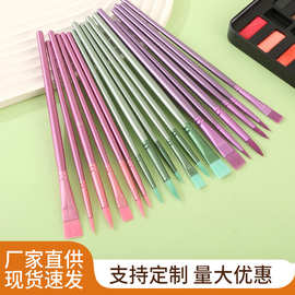 水粉笔套装丙烯颜料画笔油画笔美术生专业数字水彩笔刷排笔刷子