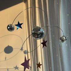 Starry Night Sky Mirror Hanger DIY Craft Kit Gift Sunshine Catcher Disco Planet Balancing Chandelier