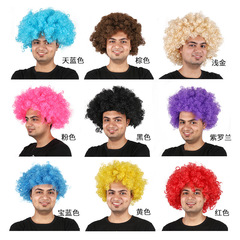 Factory Direct Wholesale Explosion Head Wigs in Multiple Colors, Recomended Wigs for Fans, European and American Short Curly Wigs