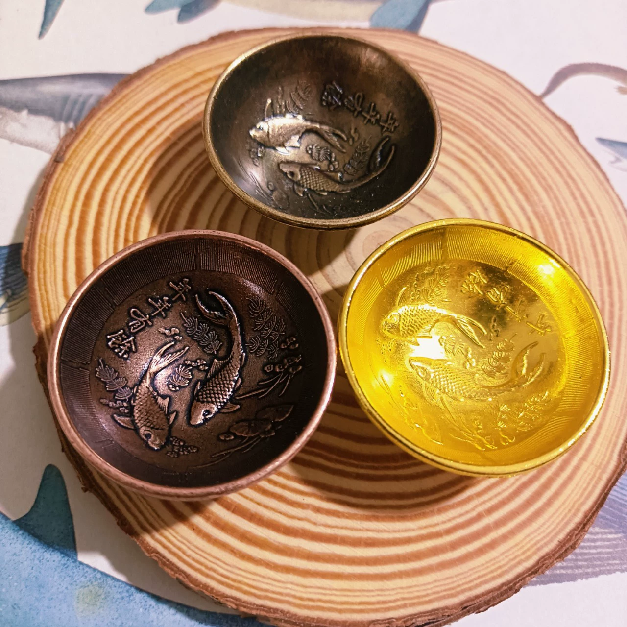 Большое количество Cong творческие карманные маленькие украшения для чаш позолоченная чаша мини золотая чаша ремесла ловить неделю реквизит фото реквизит