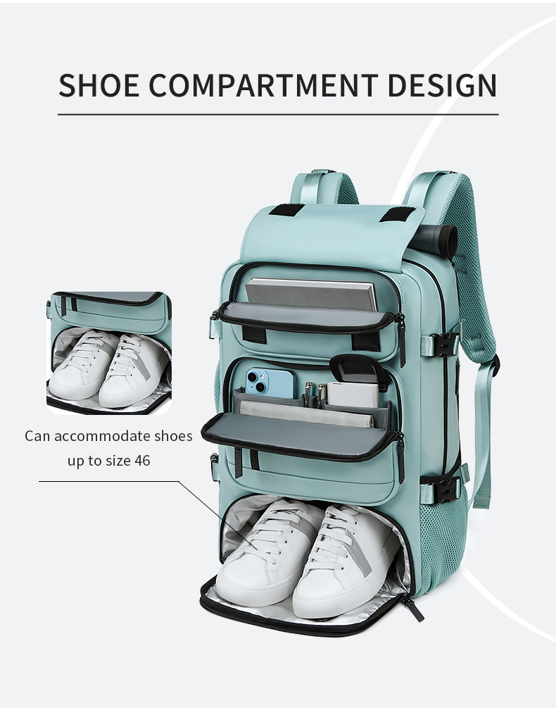 Sac à dos de voyage pour hommes et femmes, sac à dos de transport extra large avec fermetures à glissière robustes, sac à dos pour ordinateur portable 16 pouces avec port de chargeur USB et housse de bagage_voghion.com