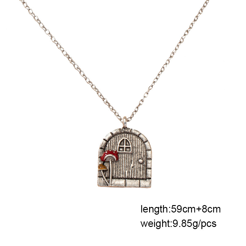 punk style key necklace design sense mushroom clavicle chain wholesale