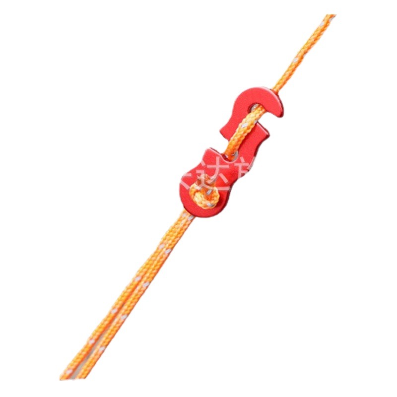 Estilo de camping al aire libre, tienda de campaña, hebilla de cuerda de viento, doble ojo, aleación de aluminio, paracord, hebilla de ajuste deslizante fijo, dosel portátil