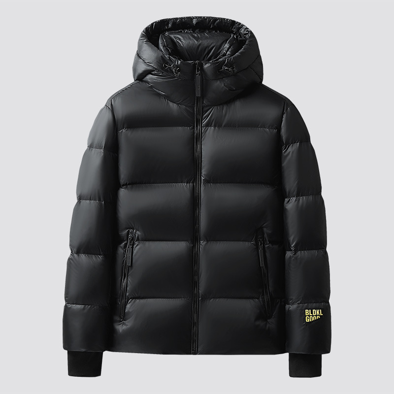 Oro negro de los hombres abajo chaqueta 2023 invierno nuevo estilo coreano moda Internet celebridad caliente superior pareja pato blanco abajo chaqueta