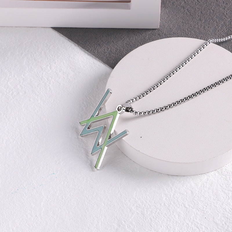 Alan Walker Wv Letter Pendant Necklace For Men And Women Trendy_voghion.com