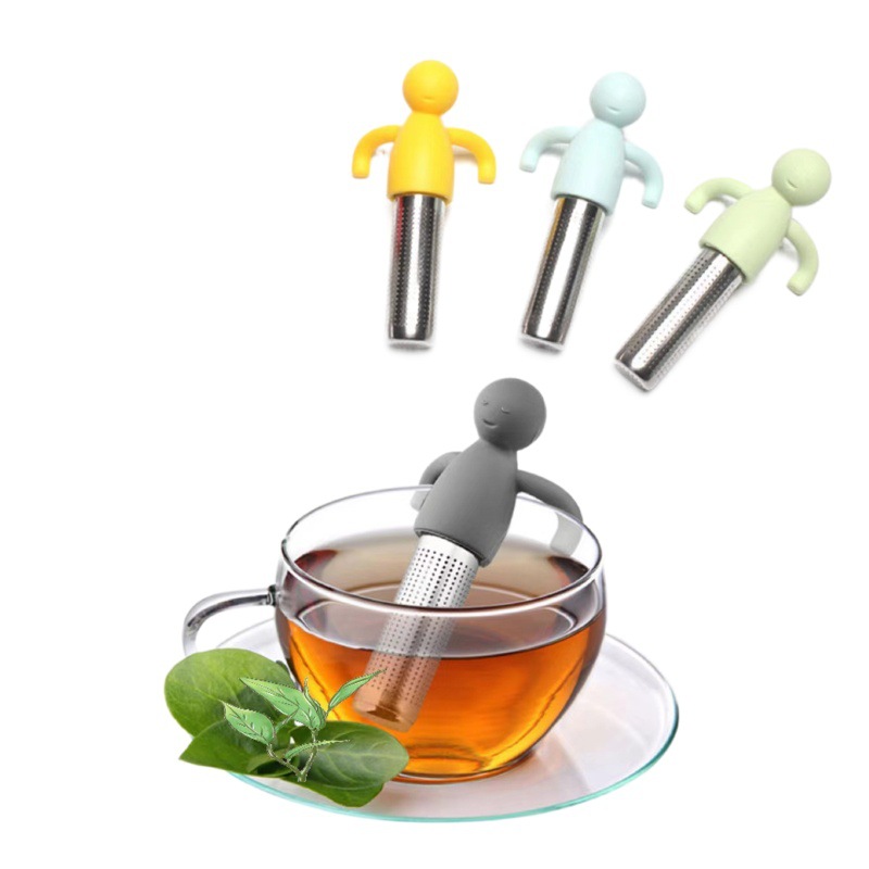 Creativa en forma humana fabricante de té colador de té hogar té colador de Té en polvo herramienta juego de té Accesorios
