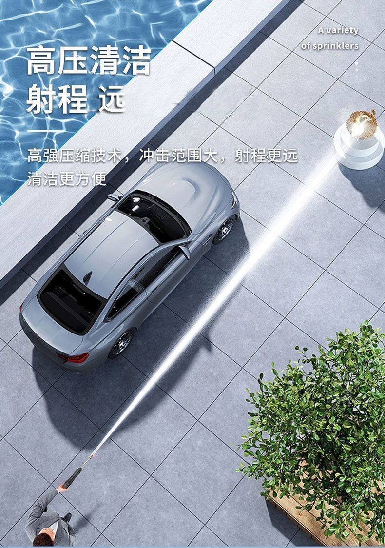 Giant Dragon Black Cat High-Pressure Car Washing Machine for Cleaning Gardens, Household Cleaning, Construction Sites, Powerful Vehicle Cleaning, Car Washing Pump