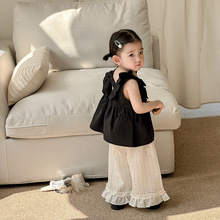 韩版婴儿衣服吊带娃娃衫夏装可爱公主套装女宝宝夏季分体套装薄款