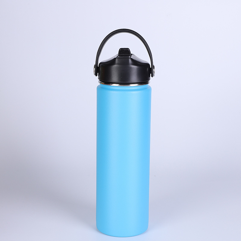 Botella de Agua Deportiva de Gran Capacidad con Aislamiento al Vacío de Doble Capa de Acero Inoxidable de 22 oz, Portátil para Exteriores y Montañismo