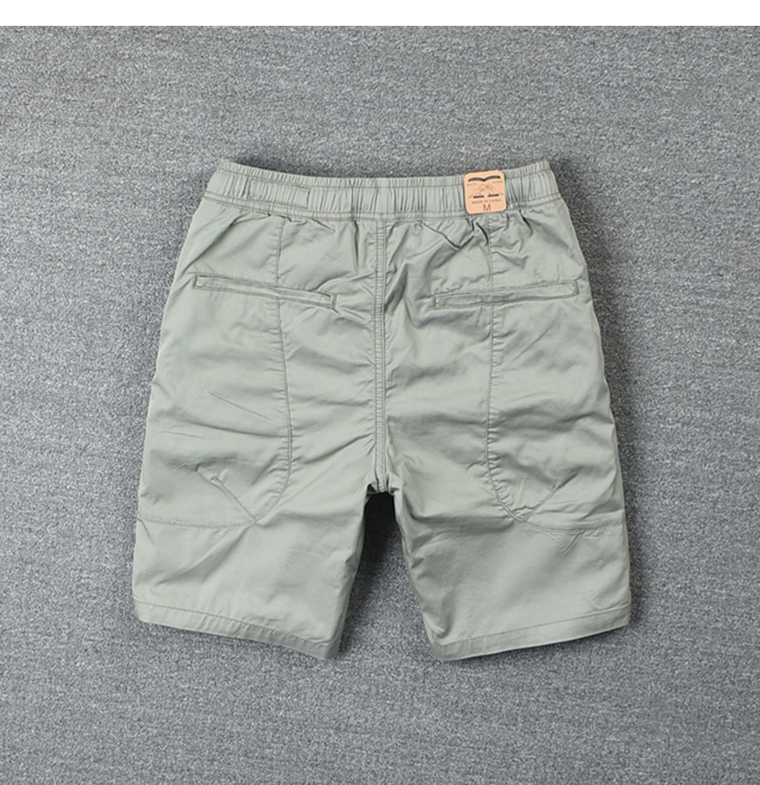 Men's Clothing Men's Slim Fit Casual Work Shorts Trendy Summer Thin Drawstring Elastic Waist Five Point Pants_viptrois.com
