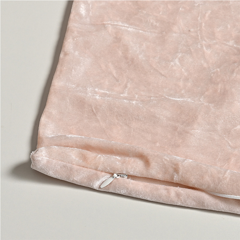 Funda de almohada de terciopelo de diamantes de oro elástico de color sólido transfronterizo, funda de cojín cuadrada, funda de cojín para sofá de sala de estar, funda de almohada sin núcleo de almohada