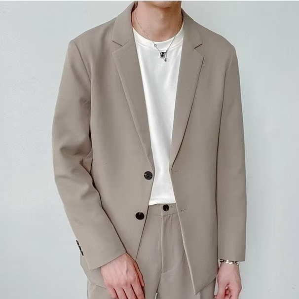 Japanese-Style Men's Blazer, Korean Fashion Trendy Handsome Street-Style Casual Suit, Hong Kong Style Cool Dk Uniform Jacket