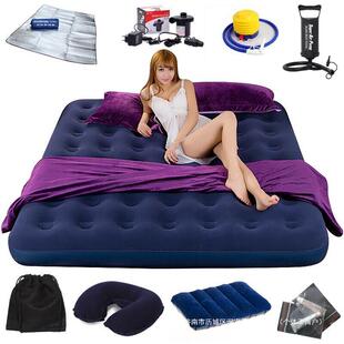 Free Air Pump Air Pillow Double Household Inflatable Bed Air Cushion Bed Single Inflatable Mattress Lunch Break Foldableing Bed