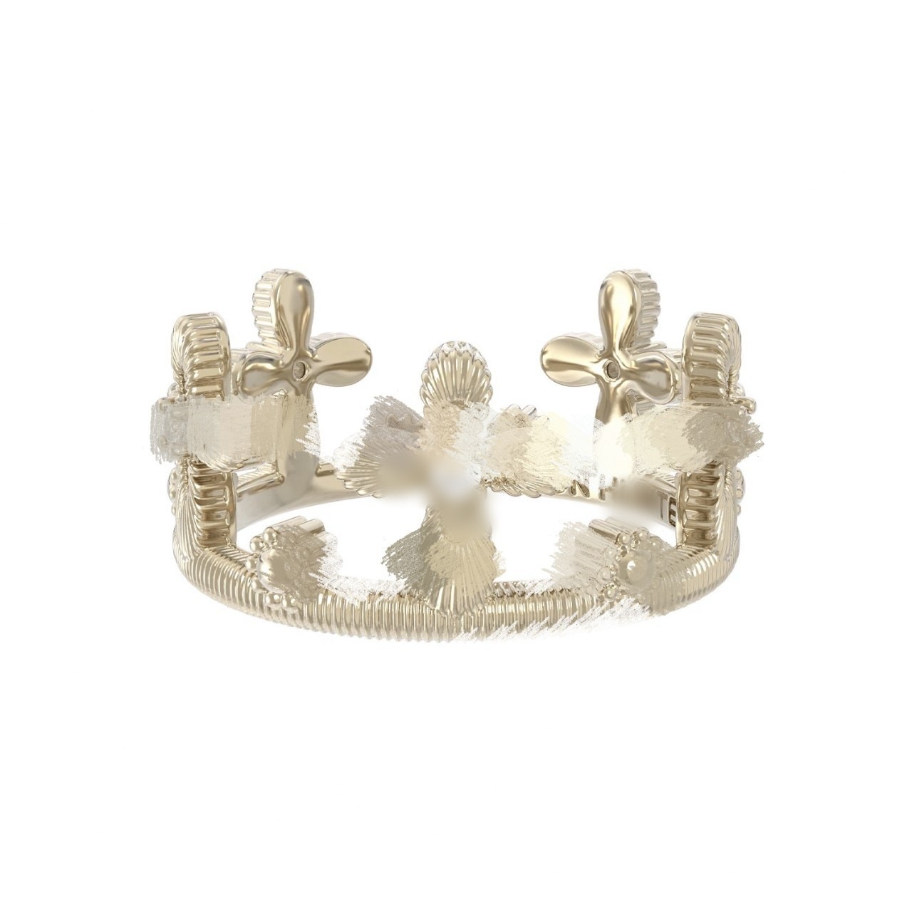 J0024 lace crown titanium gold