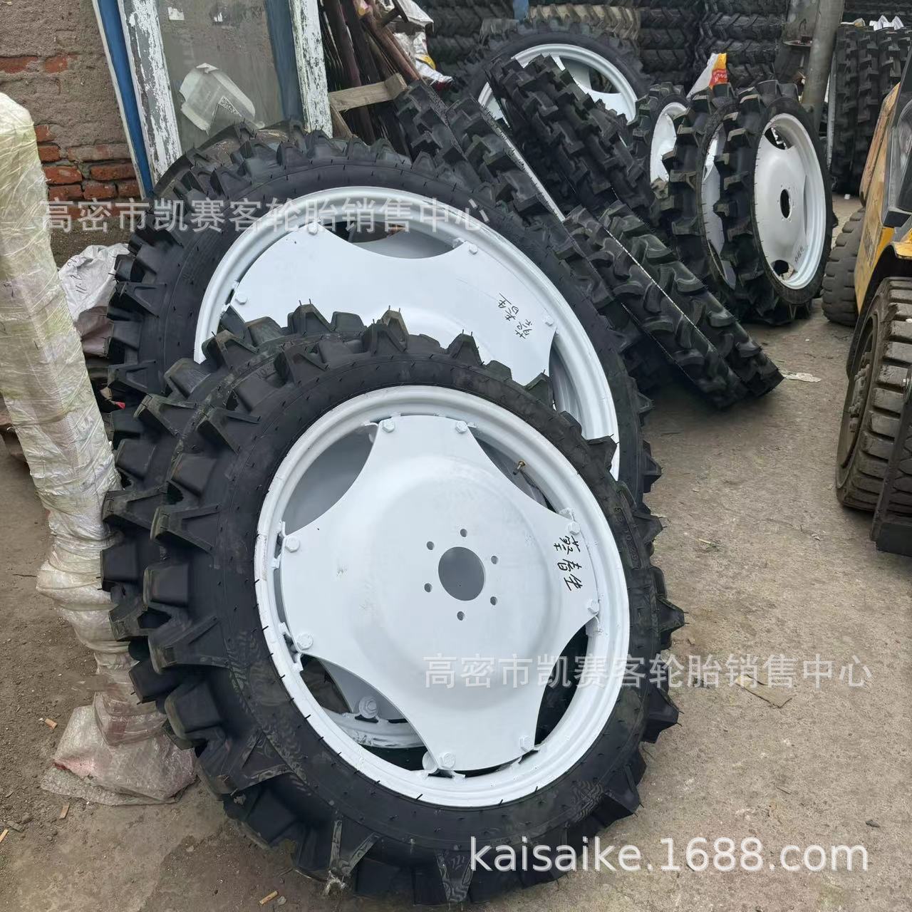 拖拉机改打药机轮胎500-32 36 42 48充气带钢圈窄轮喷药机植保机
