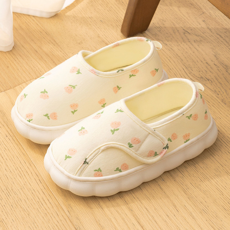 リタニー厚い底月子靴妊婦室内快適綿スリッパ女性産後スリッパと柔らかい底の通気性|undefined