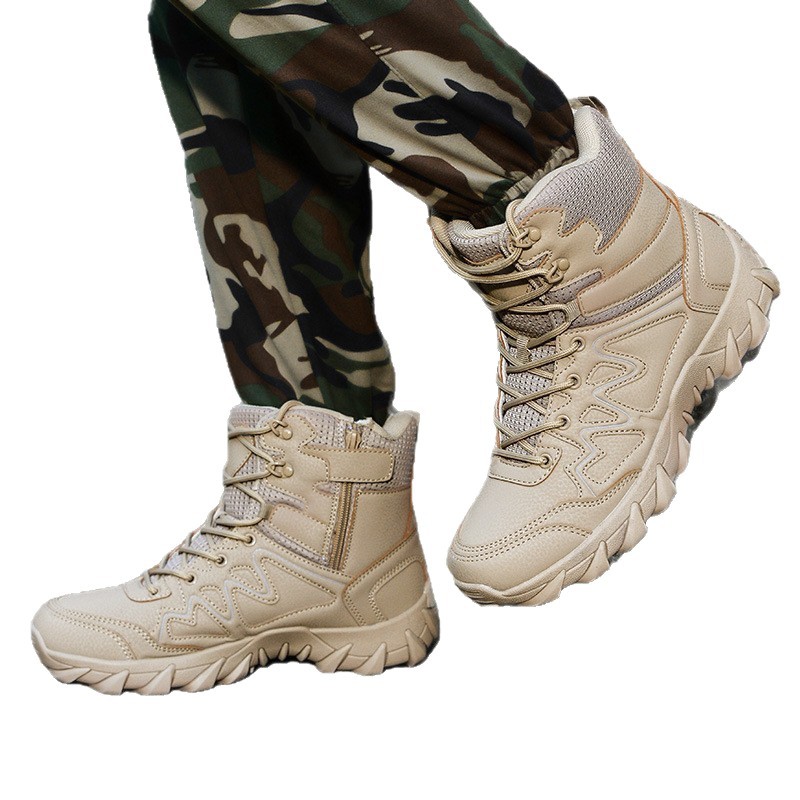 Botas tácticas de senderismo transfronterizas grandes al aire libre entrenamiento de campo entrenamiento militar botas de montaña botas de hombre botas de algodón