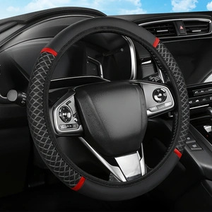 Car Summer Ice-Feel Steering Wheel Cover, Anti-Slip Ice Silk Handlebar Cover, Universal for All Seasons, Anti-Slip and Sweat-Absorbent, Cross-Border Supply