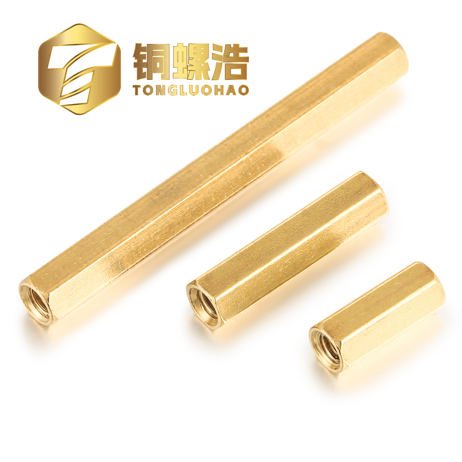 [M3] Double-way hexagonal copper column isolation column brass double-way nut column spacer column hand-tightened hexagonal double-way support 4