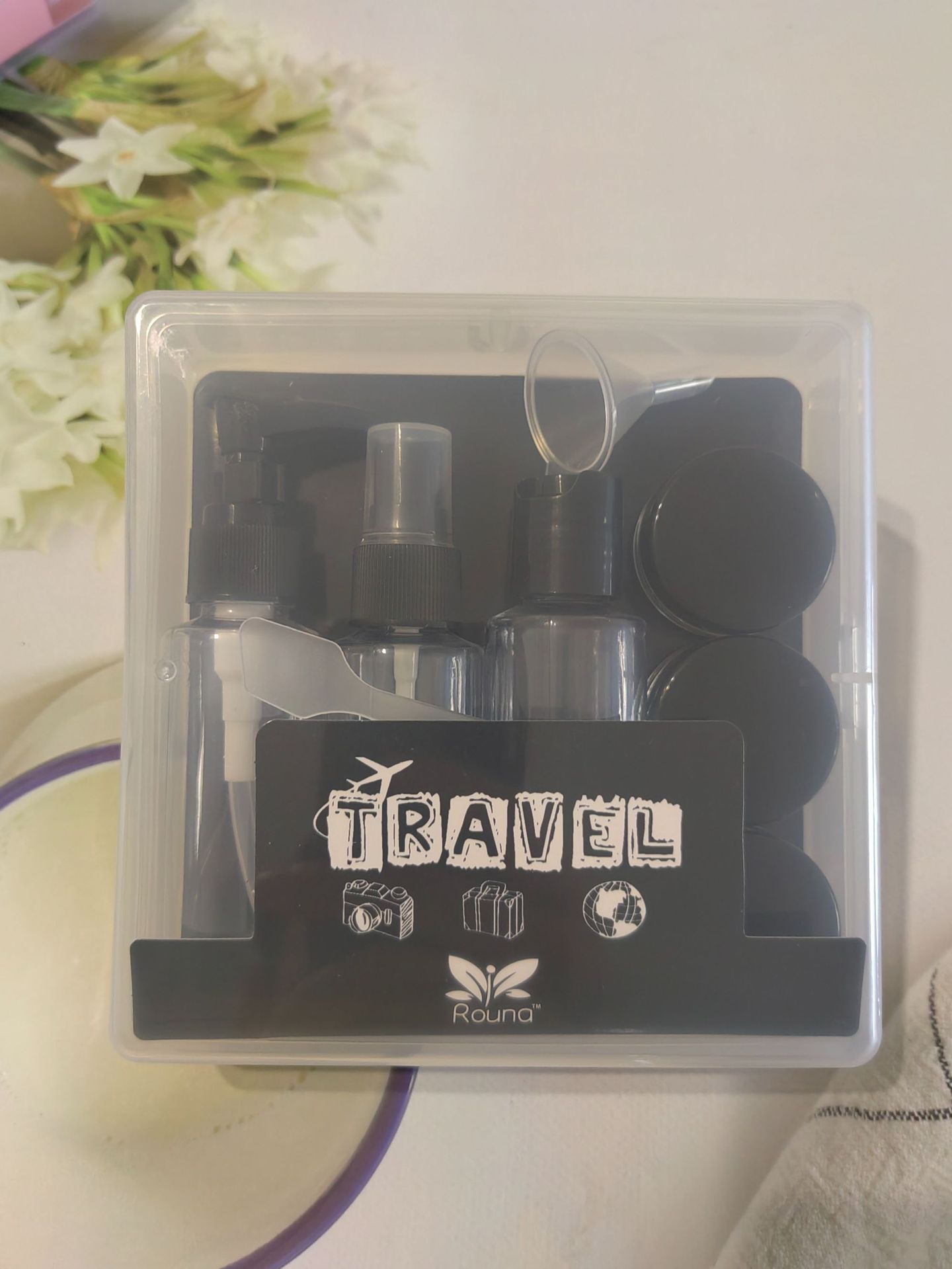 Traje de sub-botella de viaje en caja para mascotas Rouna sub-botella inferior botella de spray botella vacía weishangke