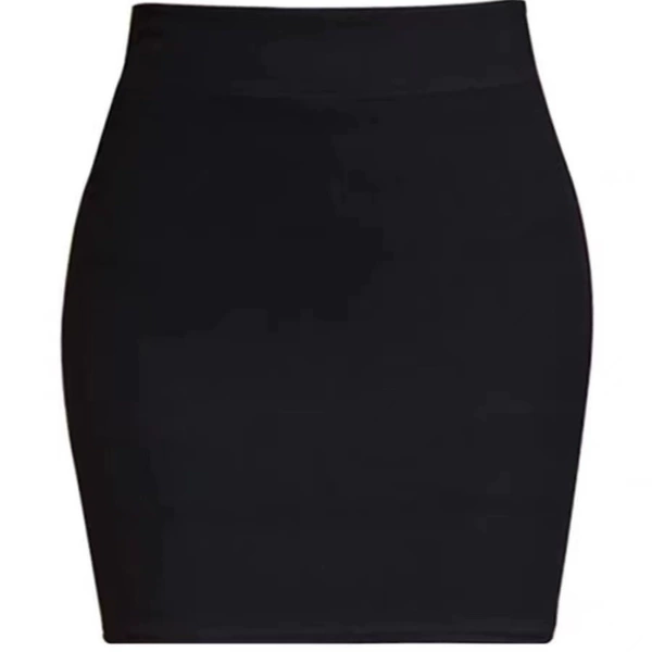 Stretchy black wrap skirt lined