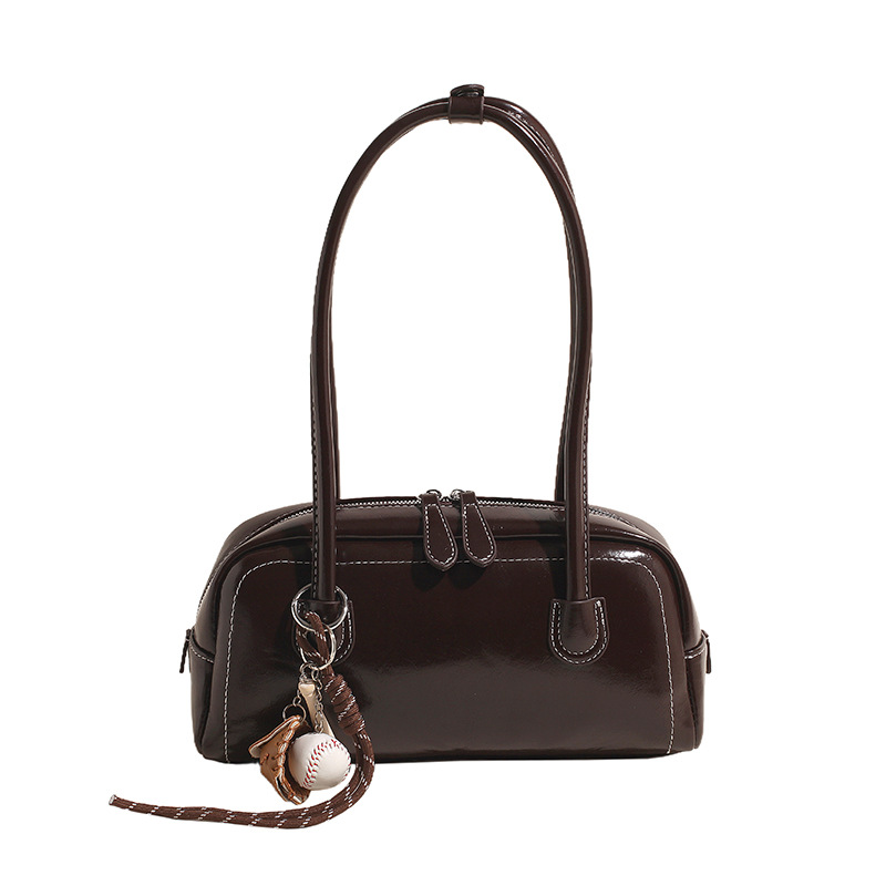 Minimalist Trendy Bag 2024 New Fashion Autumn/Winter Women's Shoulder Bag Luxury Underarm Versatile Boston Bag - Thumbnail 5