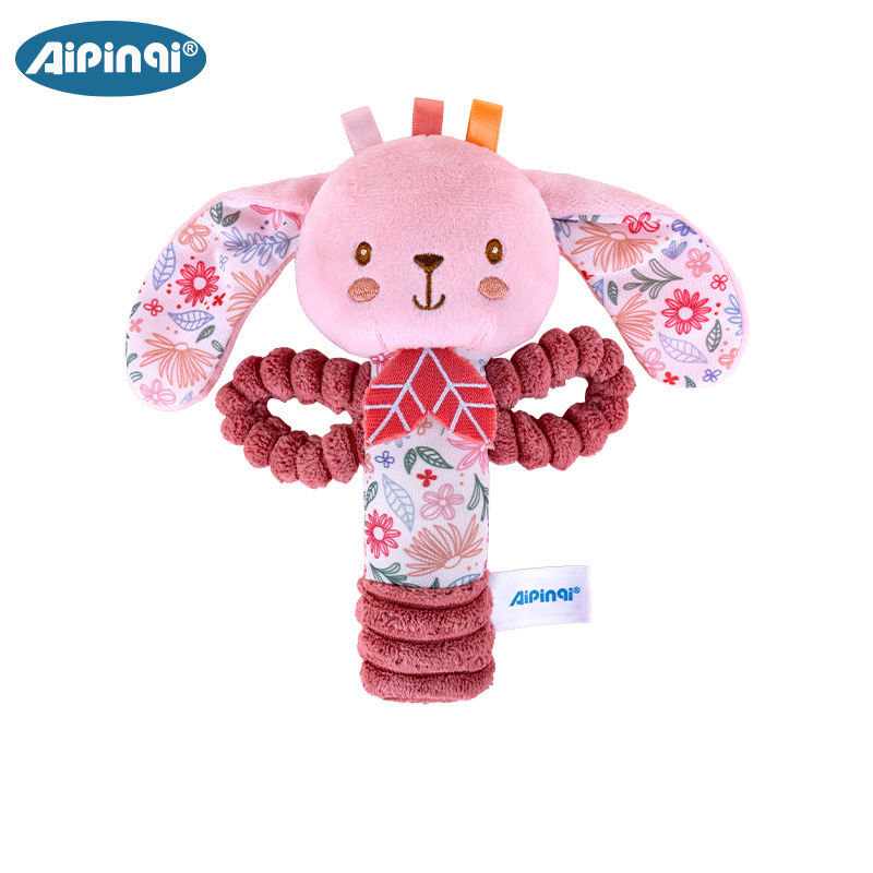 Aipinqi nuevo pastel palo de mano 0-1 año bebé de una muñeca de peluche palo de mano para agarrar juguetes de educación temprana para bebés