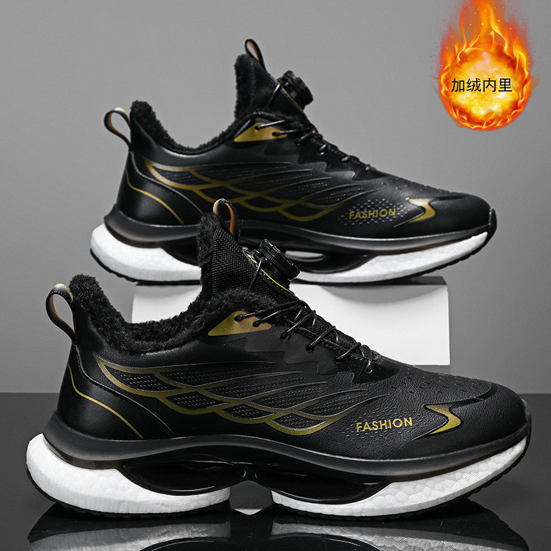 2025 nuevas zapatillas de correr botón giratorio de hombre respirado palomitas de maíz amortiguación zapatillas de correr zapatos de verano para hombres