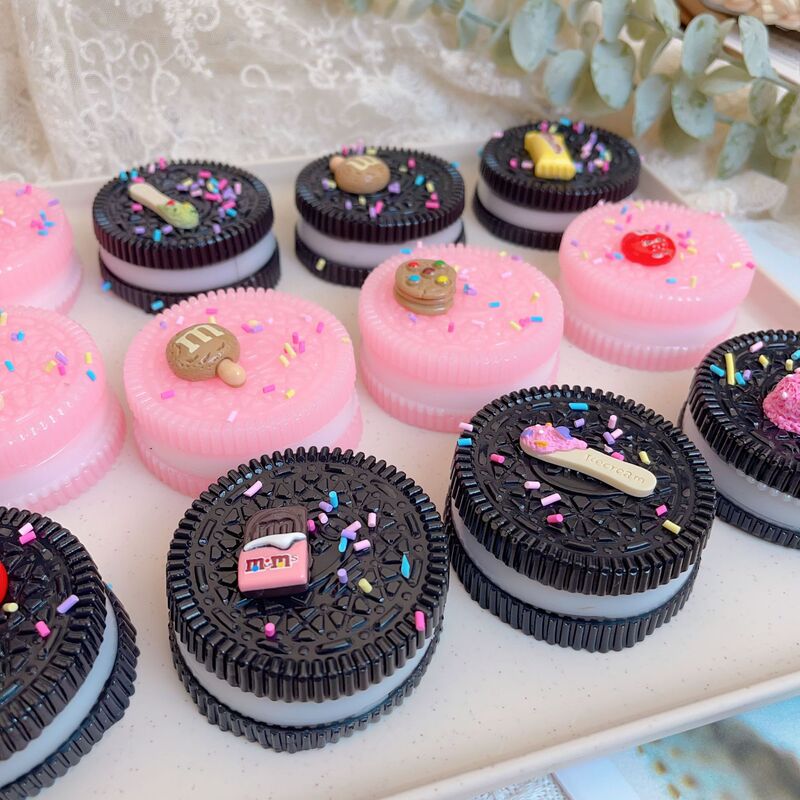 Cross-Border Popular Oreo Squishy Sandwich Biscuits Slime Texture Stress Relief Toy Internet-Famous Squishy Stress-Relief Gadget