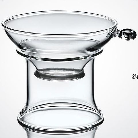 Filtro de té de vidrio transparente de alta borosilicona grueso resistente al calor de acero inoxidable para el hogar de bambú y madera accesorios de filtro de kung fu
