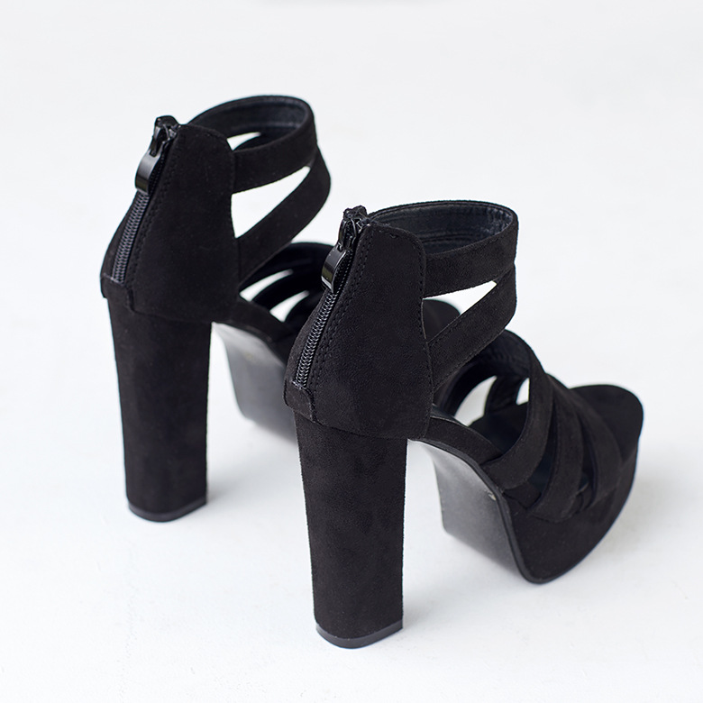 Nouvelles sandales à talons épais de 12 cm, chaussures romaines imperméables à talons super hauts pour femmes_voghion.com