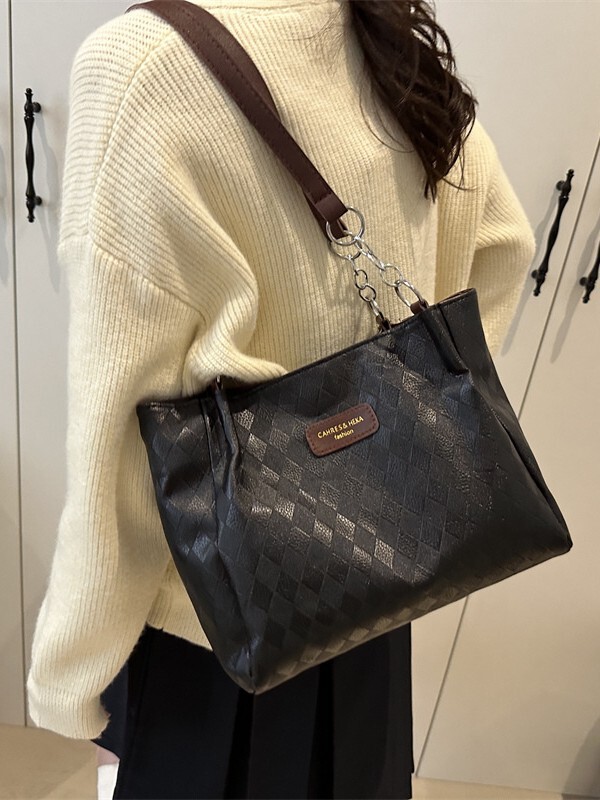 高级感大容量包包女士2025新款上班通勤托特包简约时尚百搭单肩包|undefined