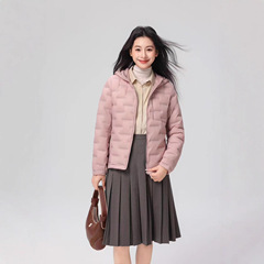 2025新款现货女士轻薄款羽绒服连帽秋冬修身显瘦短款压胶超轻
