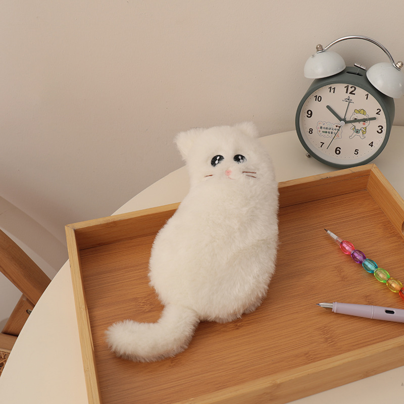 日本のかわいい猫鉛筆バッグクリエイティブ漫画ぬいぐるみ化粧品バッグ雑貨収納袋中学生ぬいぐるみ文具箱|undefined