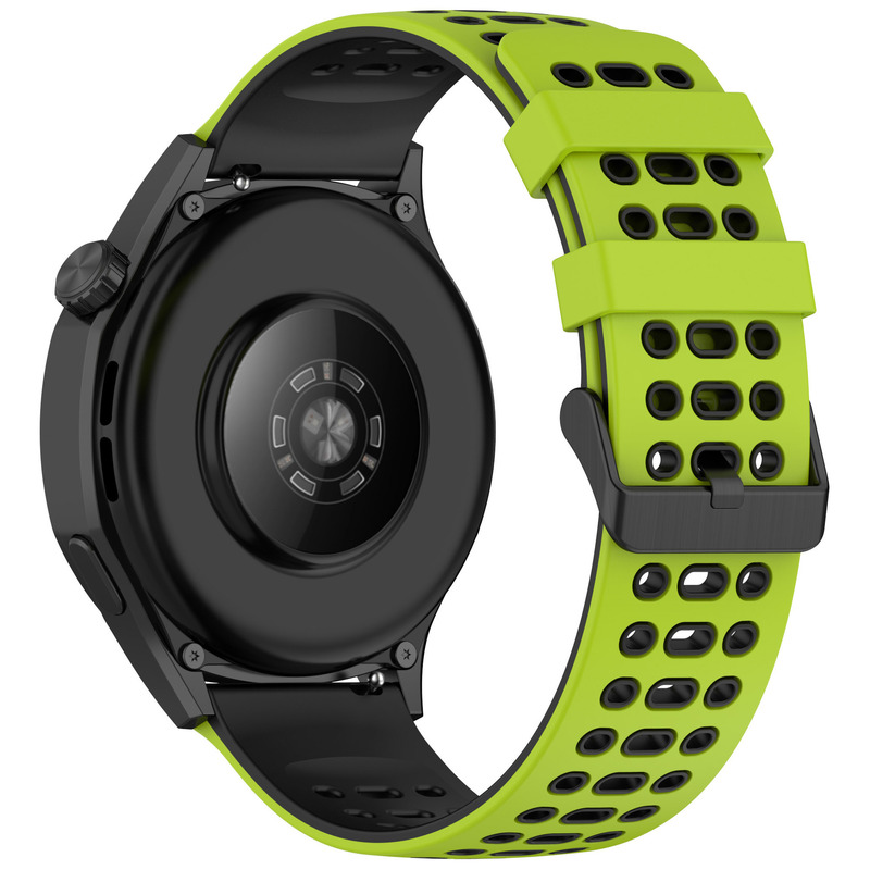 适用华为Watch GT5手表带华为watch GT6三孔双色替换22MM硅胶表带|undefined