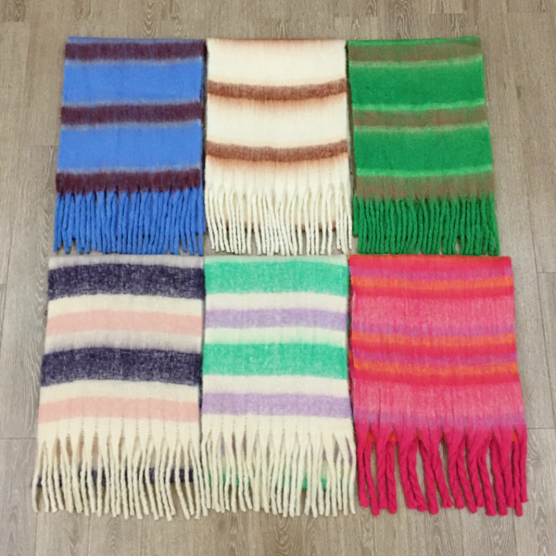 Unisex Elegant Stripe Acrylic Scarf display picture 1