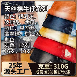 12支16支薄款天丝棉牛仔单宁面料柔软舒适细腻夏季特色设计师同款