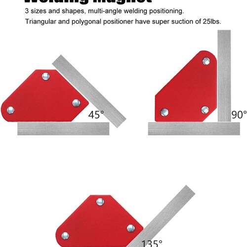 4pc strong magnetic welding positioner, welding auxiliary bracket, magnetic iron absorber, right angle magnet, bevel and multi-angle