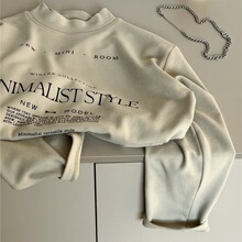 2025秋冬新款儿童半高领打底衫柔软亲肤韩版男童字母长袖上衣