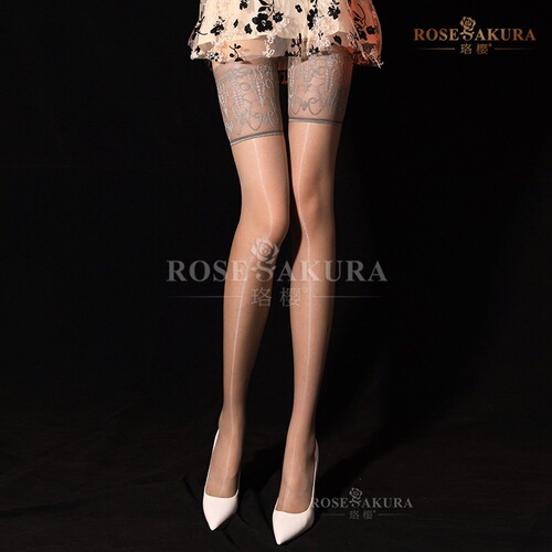 Luo Ying Aurora Series Ultra-wide Silica Gel Stockings Oily Sexy Stockings Silky Smooth Oily Non-Slip 8281