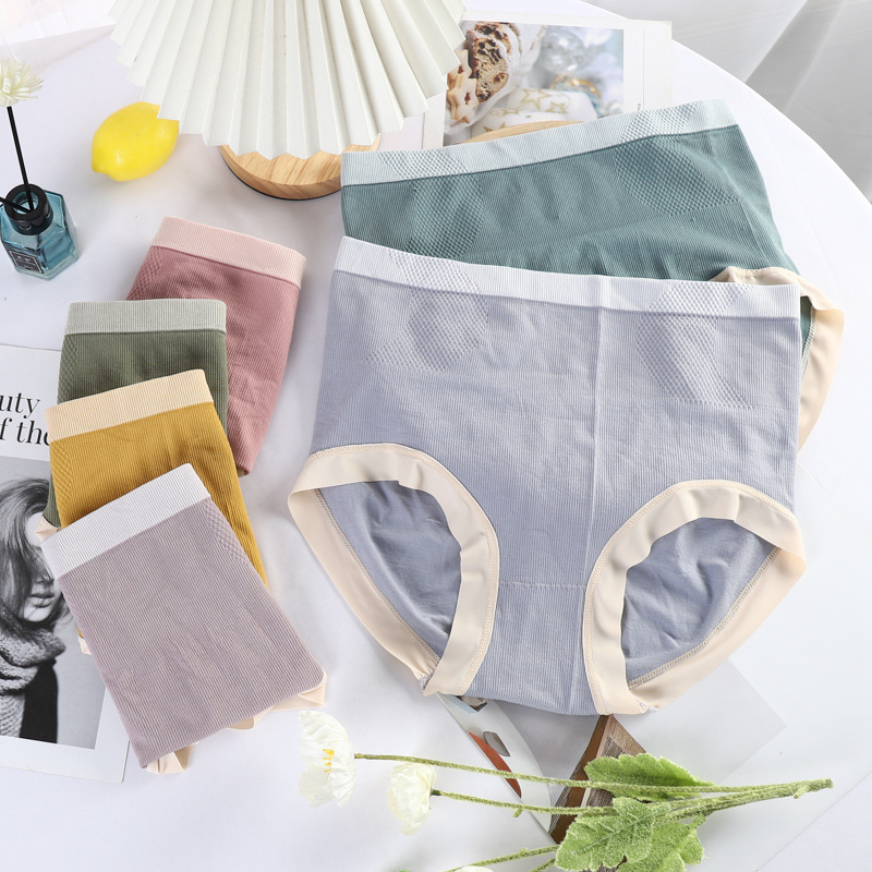 Independent Pack] New Graphene Seamless Women's High Waist Large Size Belly Controlling Butt Lifting Body Shaping Briefs Underwear for Women
