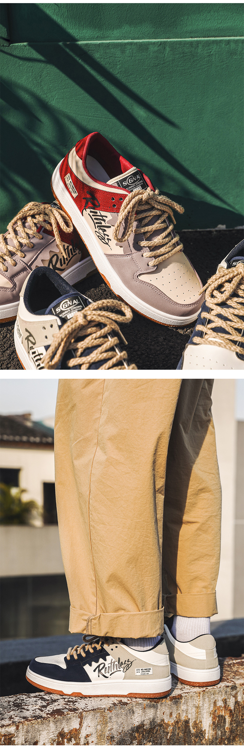 Chaussures de skate graffiti de niche de printemps 2025 pour hommes, version coréenne de la tendance, chaussures de sport décontractées à coutures rétro, chaussures pour hommes_voghion.com