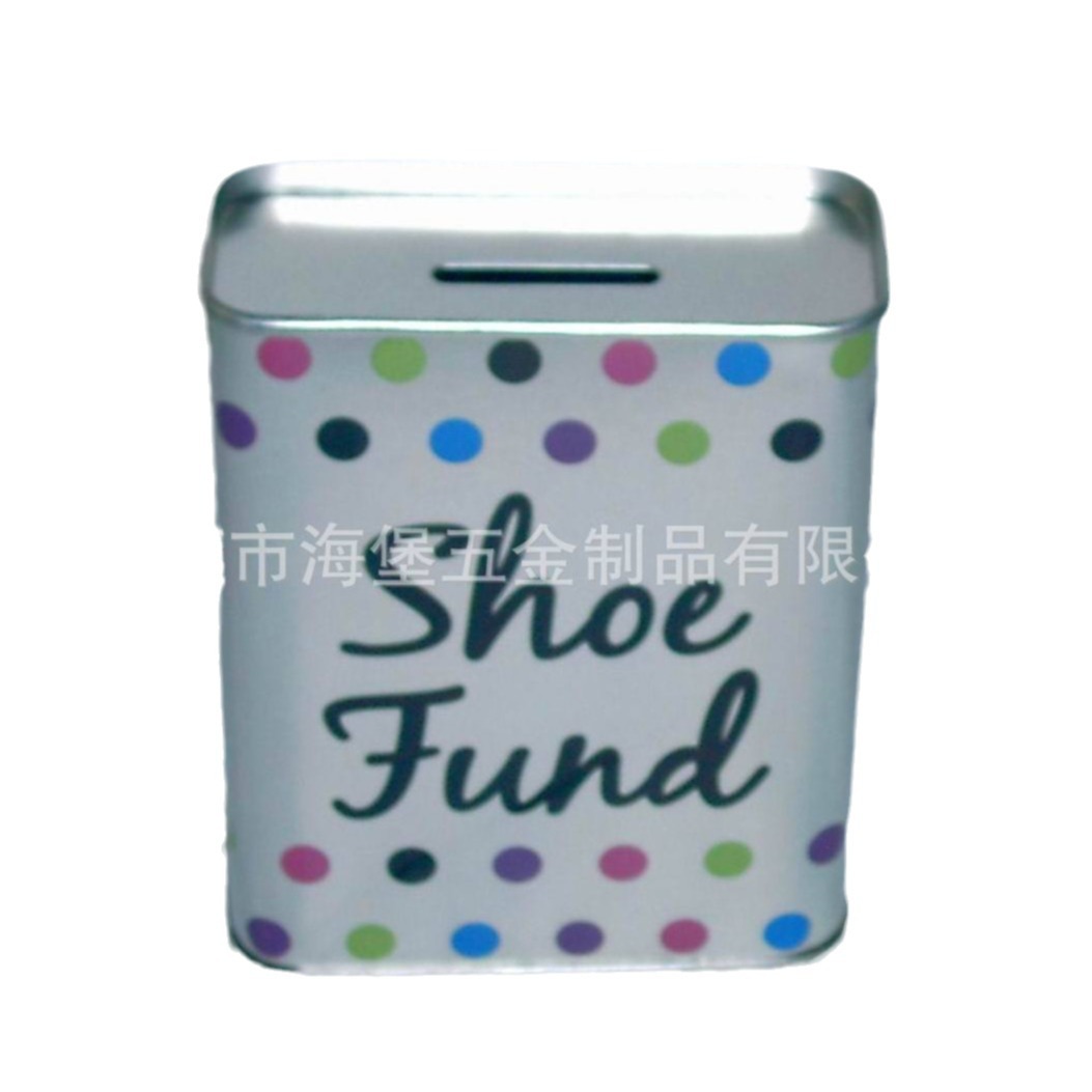 厂家直销马口铁长方罐,存钱铁罐;圣诞节长方铁罐礼品盒礼盒包装罐