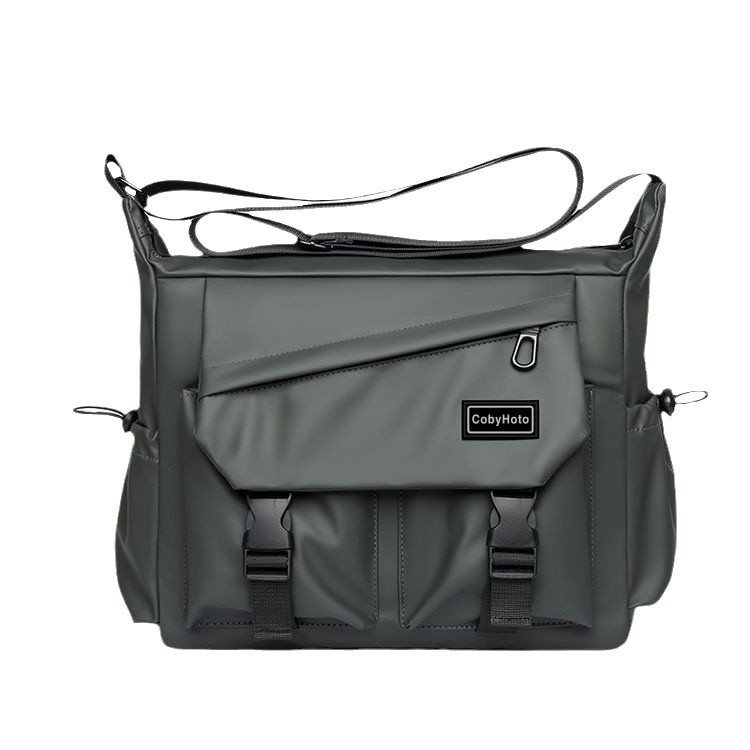 Men's New Portable Korean-Style Wear-Resistant and Water-Repellent Water Bottle Pocket Korean-Style Casual Shoulder Bag Crossbody Bag Multi-Layer Bag