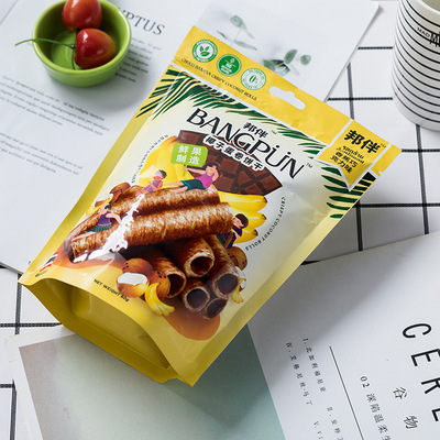 20包泰国进口邦伴榴莲香蕉巧克力味椰子蛋卷饼干零食酥脆休闲小吃|ms