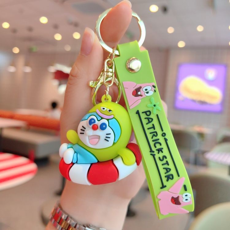 Dibujos animados pvc serie de anime llavero juego de marea muñeca llavero de coche bolsa colgante máquina de garra regalo al por mayor
