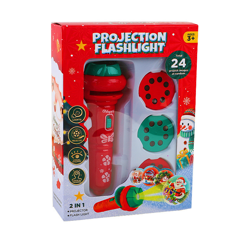 Navidad niños patrón luminoso juguete Navidad dibujos animados proyector linterna Navidad pequeño regalo