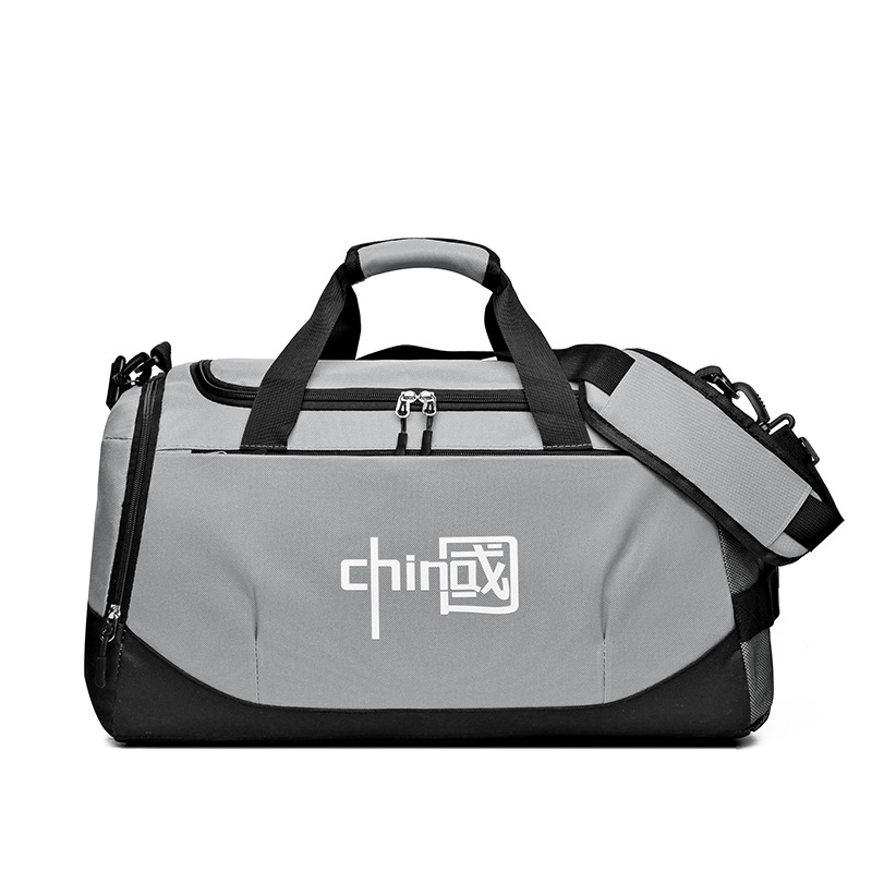 Bolsa de viaje portátil de almacenamiento ligero de corta distancia de gran capacidad, bolsa de lona, bolsa de fitness deportiva, bolsa de mensajero separada seca y húmeda para hombre