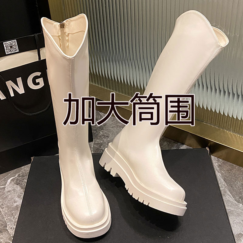 中筒高筒靴骑士靴小个子超火长靴2025秋冬新款加绒马丁靴女长筒靴|undefined