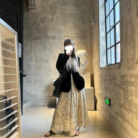 宝藏款/仿天丝印花裙裤女春夏a字显瘦休闲裤裙